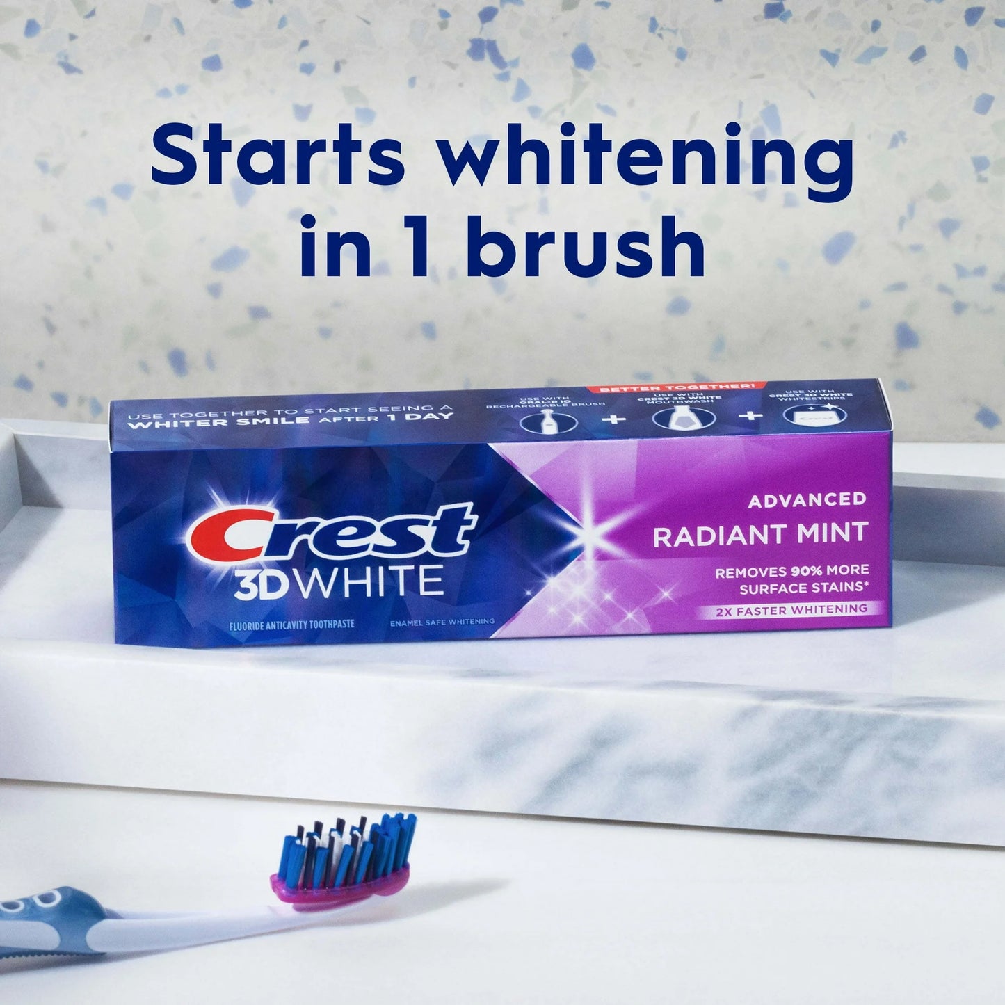 Crest 3D White Advanced Mint Toothpaste - 3 Pack