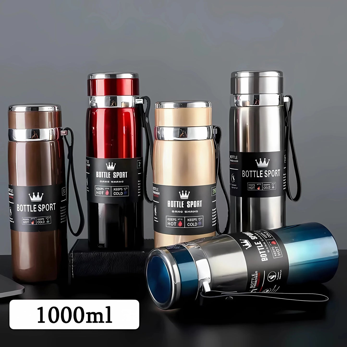 1L Stainless Steel Thermal Water Bottle