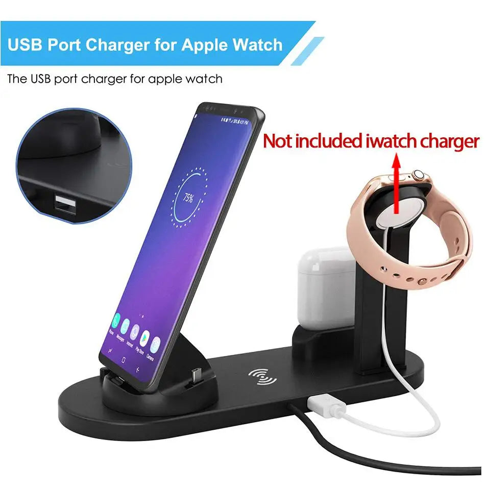 7 in 1 Wireless Charger Stand Pad For iPhone