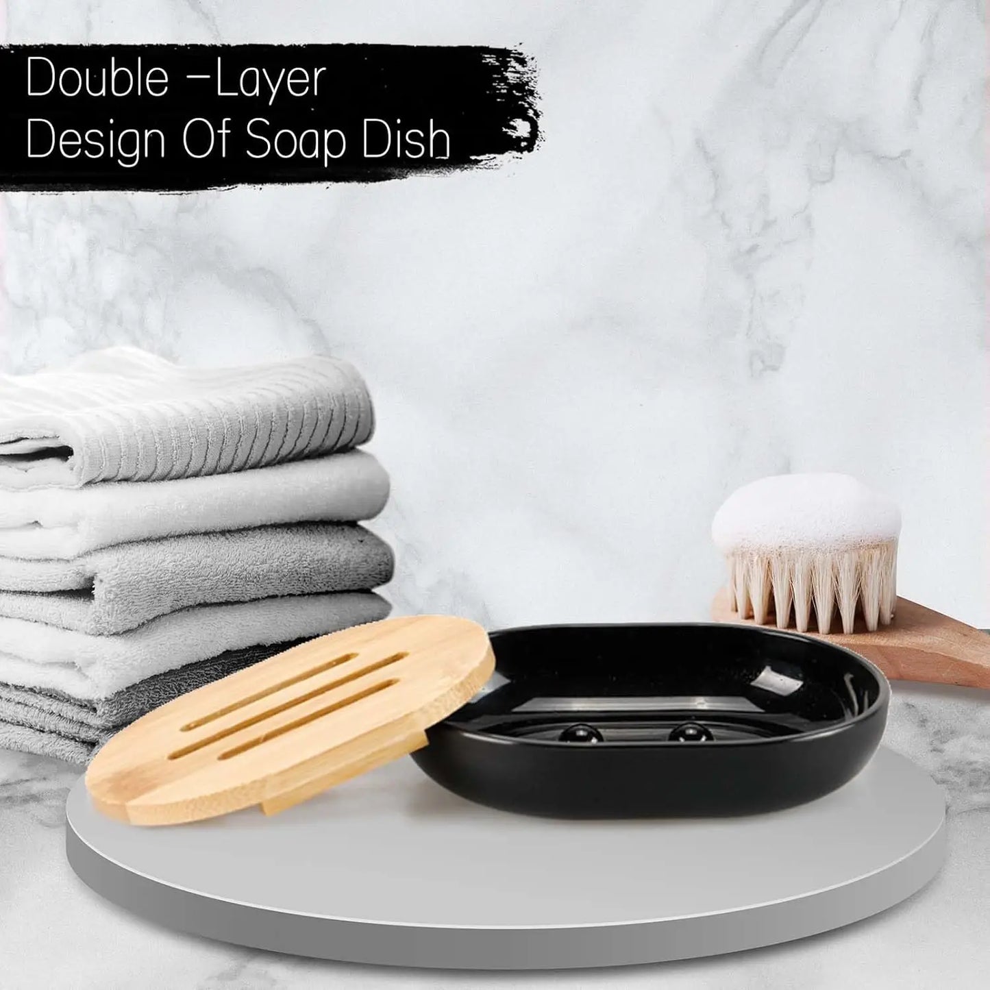 4-Piece Black Bathroom Accessories Set