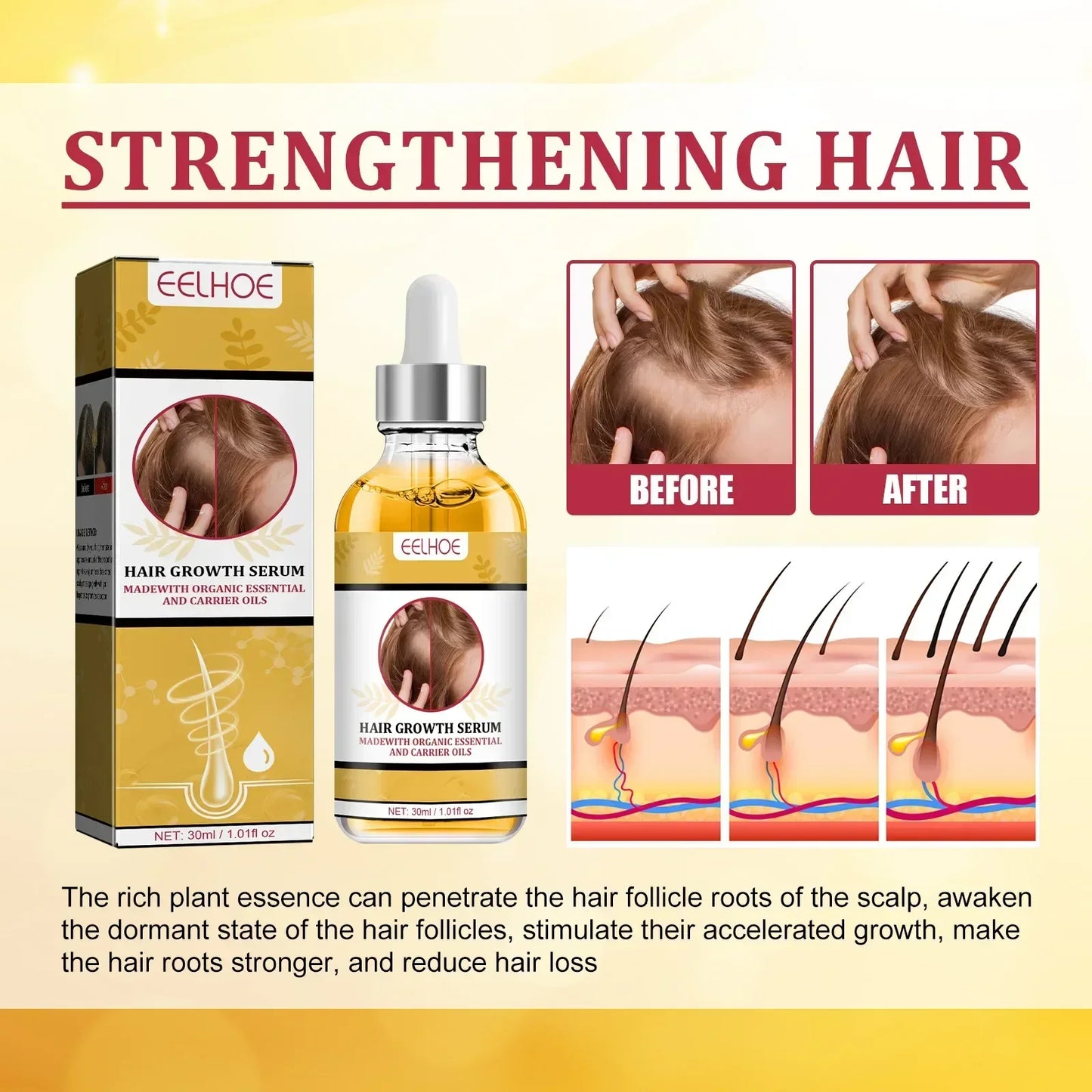 Biotin Hair Growth Serum for Men and Women