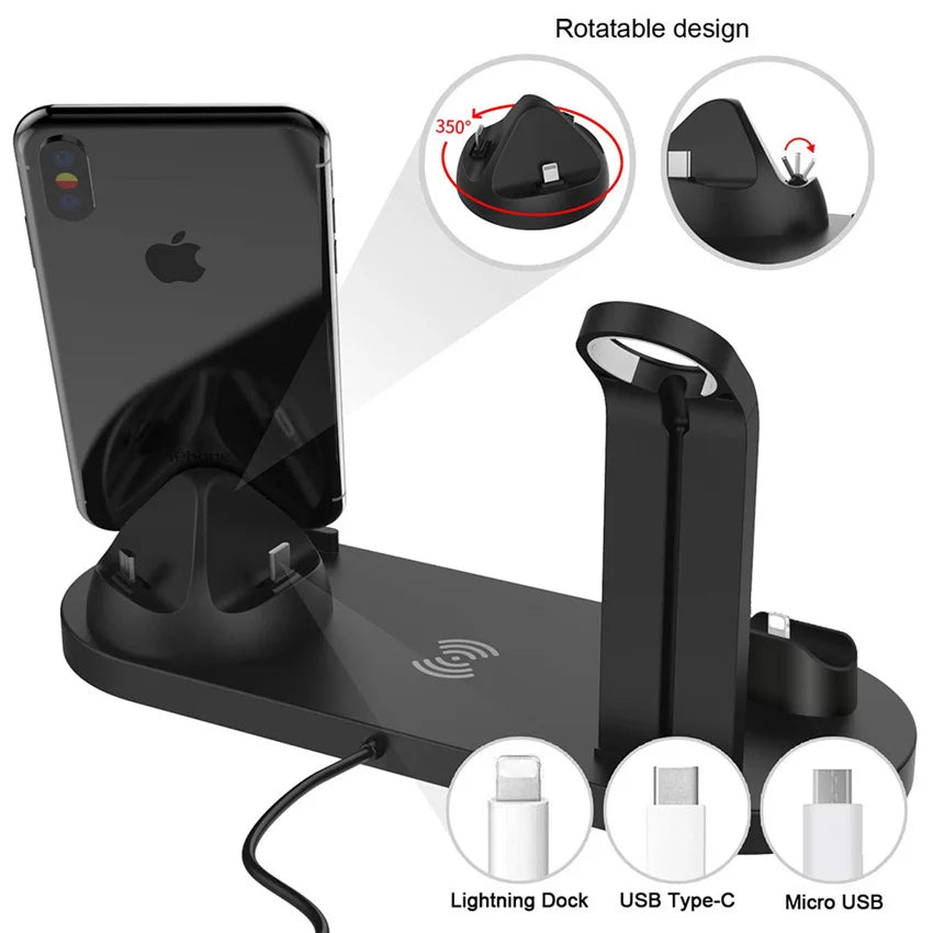 7 in 1 Wireless Charger Stand Pad For iPhone